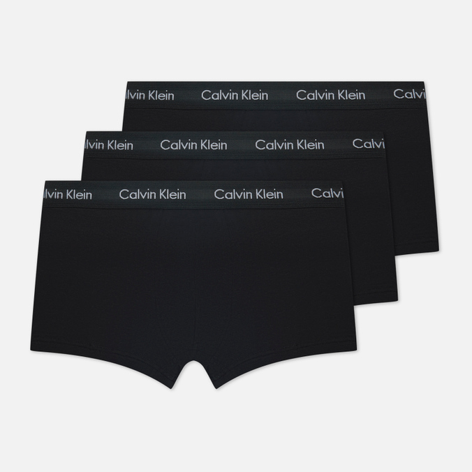 Комплект мужских трусов Calvin Klein Jeans, цвет чёрный, размер XL U2664G-XWB 3-Pack Low Rise Trunk - фото 2