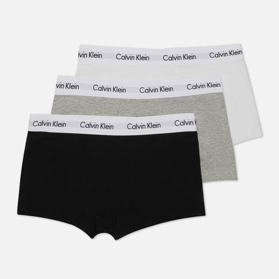 Комплект мужских трусов Calvin Klein Underwear 3-Pack Low Rise Trunk Black/Grey/White