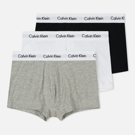 Комплект мужских трусов Calvin Klein Underwear 3-Pack Low Rise Trunk Black/Grey/White