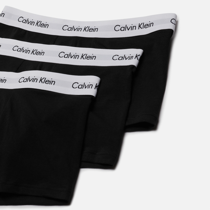 Комплект мужских трусов Calvin Klein Underwear, цвет чёрный, размер S U2664G-001 3-Pack Low Rise Trunk - фото 2