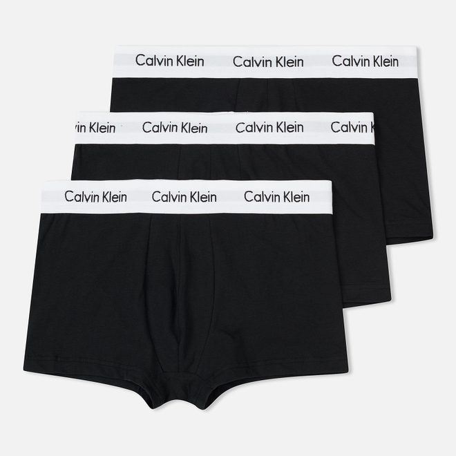 Комплект мужских трусов Calvin Klein Underwear 3-Pack Low Rise Trunk Black/White