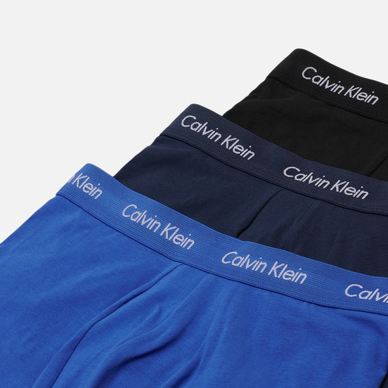 Комплект мужских трусов Calvin Klein Underwear 3-Pack Low Rise Trunk Blue/Navy/Black
