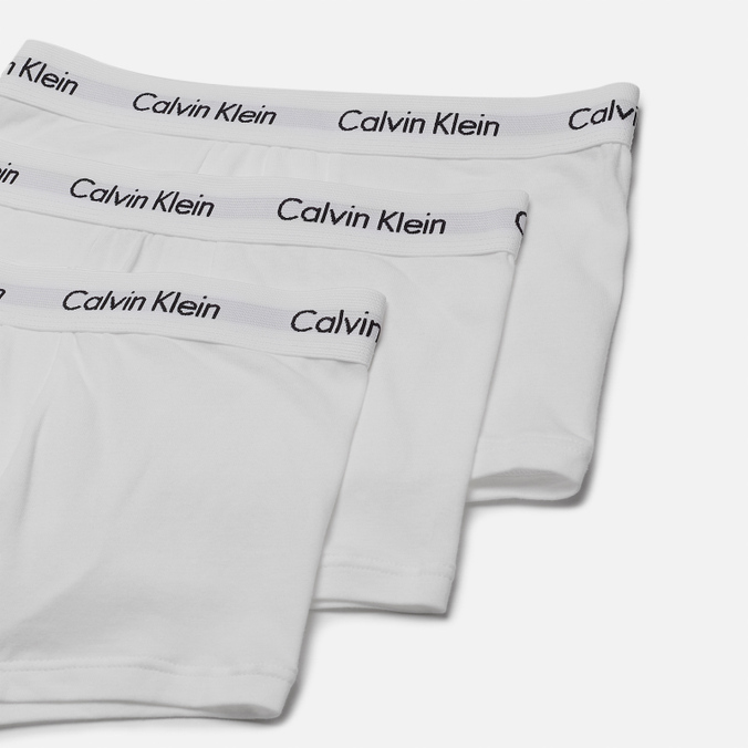 Комплект мужских трусов Calvin Klein Underwear, цвет белый, размер S U2664G-100 3-Pack Low Rise Trunk - фото 2