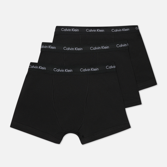 Комплект мужских трусов Calvin Klein Jeans, цвет чёрный, размер S U2662G-XWB 3-Pack Trunk Brief - фото 1