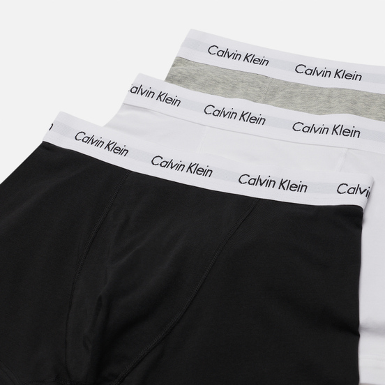 Комплект мужских трусов Calvin Klein Underwear 3-Pack Trunk Brief Black/Grey/White