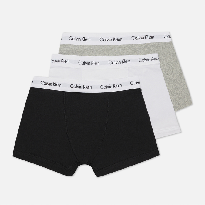 Комплект мужских трусов Calvin Klein Jeans, цвет комбинированный, размер XL U2662G-998 3-Pack Trunk Brief - фото 1