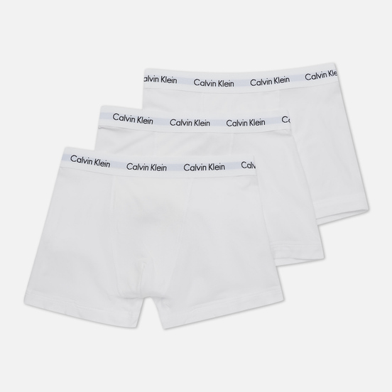 Комплект мужских трусов Calvin Klein Underwear 3-Pack Trunk Brief White/White