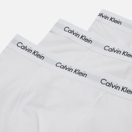Комплект мужских трусов Calvin Klein Underwear 3-Pack Trunk Brief White/White