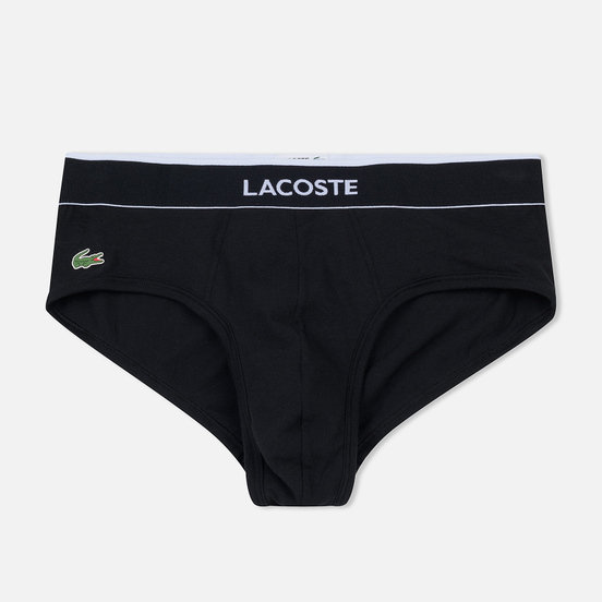 Комплект мужских трусов Lacoste Underwear 3-Pack Briefs Black