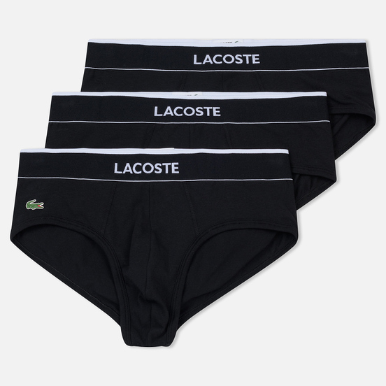 Комплект мужских трусов Lacoste Underwear 3-Pack Briefs Black