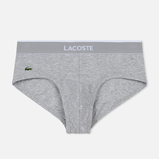 Комплект мужских трусов Lacoste Underwear 3-Pack Briefs Black/Grey/White