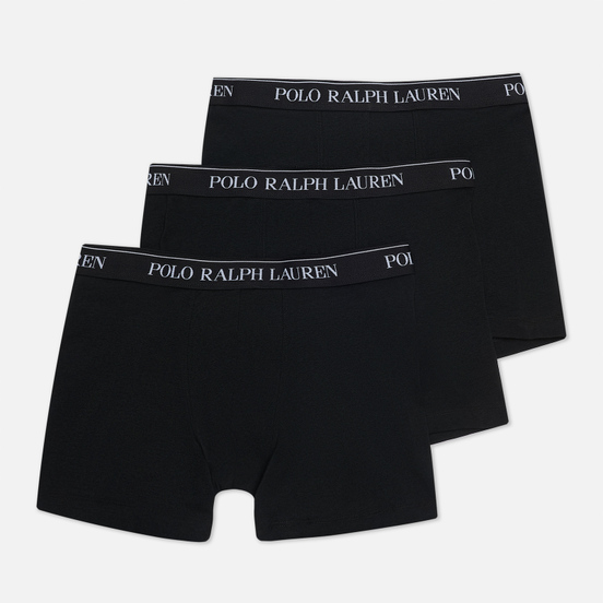 Комплект мужских трусов Polo Ralph Lauren Boxer Brief 3-Pack Black