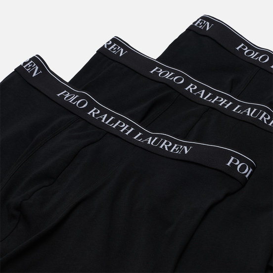 Комплект мужских трусов Polo Ralph Lauren Boxer Brief 3-Pack Black