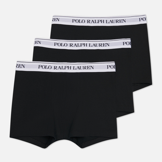 Комплект мужских трусов Polo Ralph Lauren Classic Trunk 3-Pack Black/White