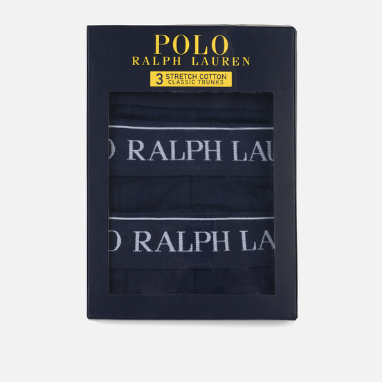 Комплект мужских трусов Polo Ralph Lauren Classic Trunk 3-Pack Cruise Navy