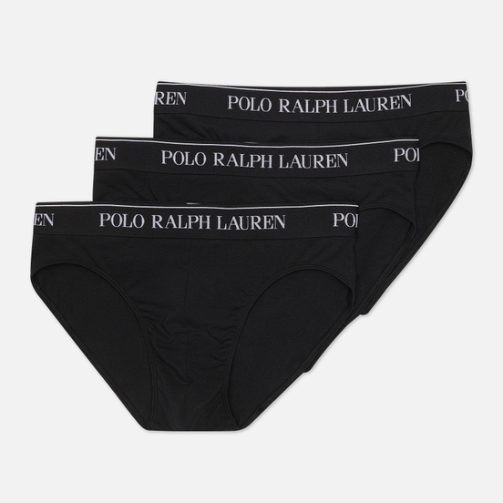 Комплект мужских трусов Polo Ralph Lauren Low Rise 3-Pack Black