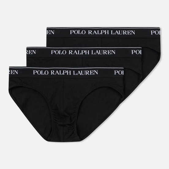 Комплект мужских трусов Polo Ralph Lauren Low Rise 3-Pack Black