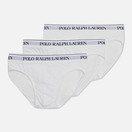 Комплект мужских трусов Polo Ralph Lauren Low Rise 3-Pack White