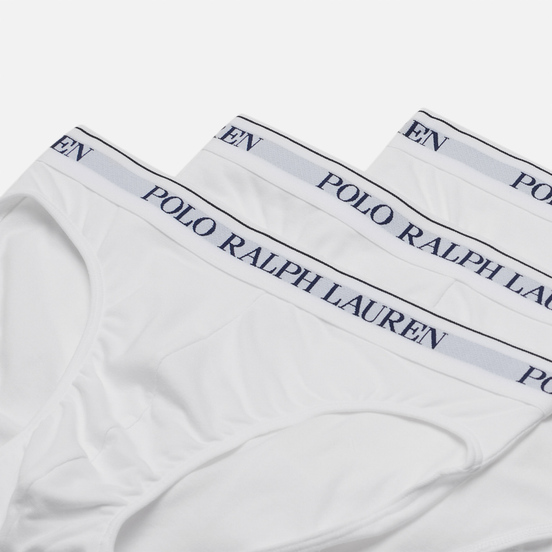 Комплект мужских трусов Polo Ralph Lauren Low Rise 3-Pack White