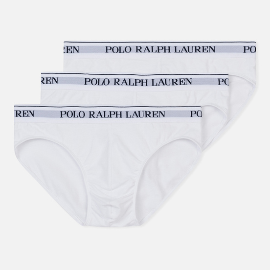 Комплект мужских трусов Polo Ralph Lauren Low Rise 3-Pack White
