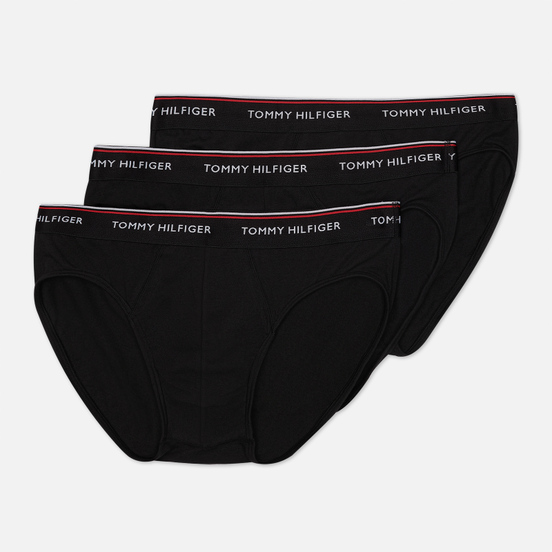 Комплект мужских трусов Tommy Hilfiger Underwear 3-Pack Branded Cotton Knickers Black
