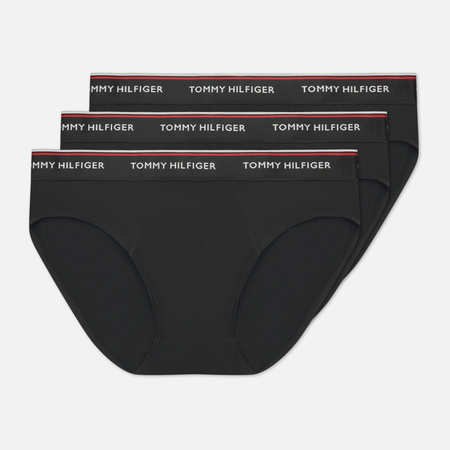 фото Комплект мужских трусов tommy hilfiger underwear 3-pack cotton briefs, цвет чёрный, размер s