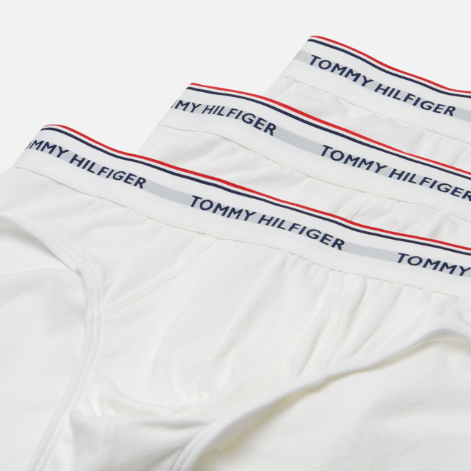 Комплект мужских трусов Tommy Hilfiger Underwear 3-Pack Branded Cotton Knickers White