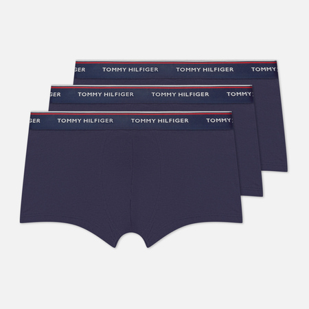 фото Комплект мужских трусов tommy hilfiger underwear 3-pack premium essential trunks, цвет синий, размер s