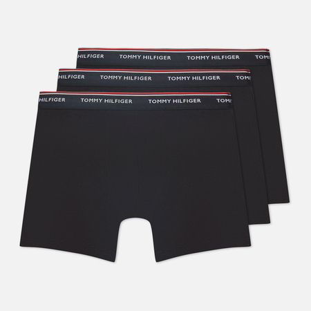 фото Комплект мужских трусов tommy hilfiger underwear 3-pack premium essential boxer briefs, цвет чёрный, размер s