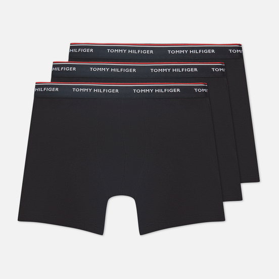 Комплект мужских трусов Tommy Hilfiger Underwear 3-Pack Stretch Cotton Boxer Black/Black/Black