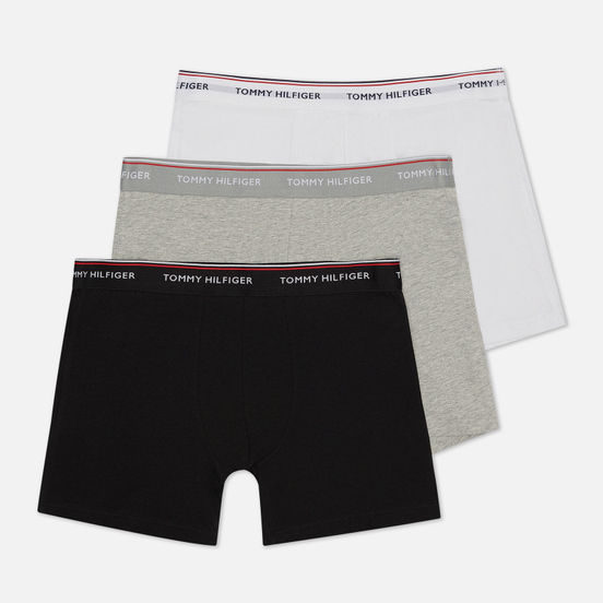 Комплект мужских трусов Tommy Hilfiger Underwear 3-Pack Stretch Cotton Boxer Grey Heather
