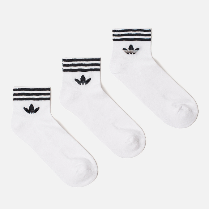 Комплект носков adidas Originals 2-Pack Trefoil Ankle White/Black