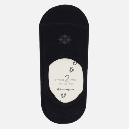Комплект носков Burlington Everyday 2-Pack No Show, цвет чёрный, размер 45-46 EU