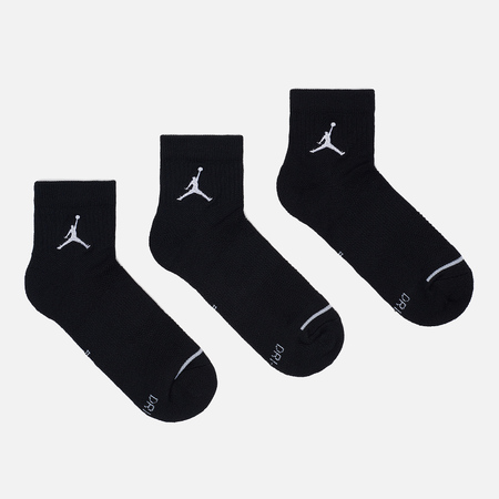 Комплект носков Jordan Jumpman Everyday Max Ankle 3-Pack, цвет чёрный, размер 42-46 EU