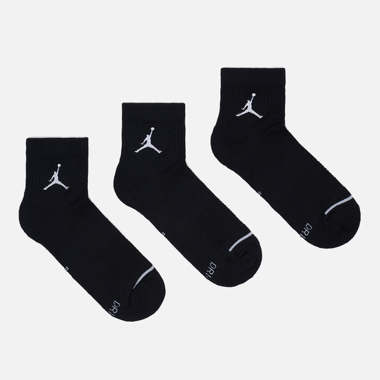 Комплект носков Jordan Jumpman Everyday Max Ankle 3-Pack Black/Black/Black