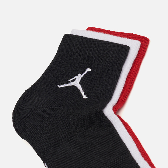 Комплект носков Jordan Jumpman Everyday Max Ankle 3-Pack Black/White/Gym Red