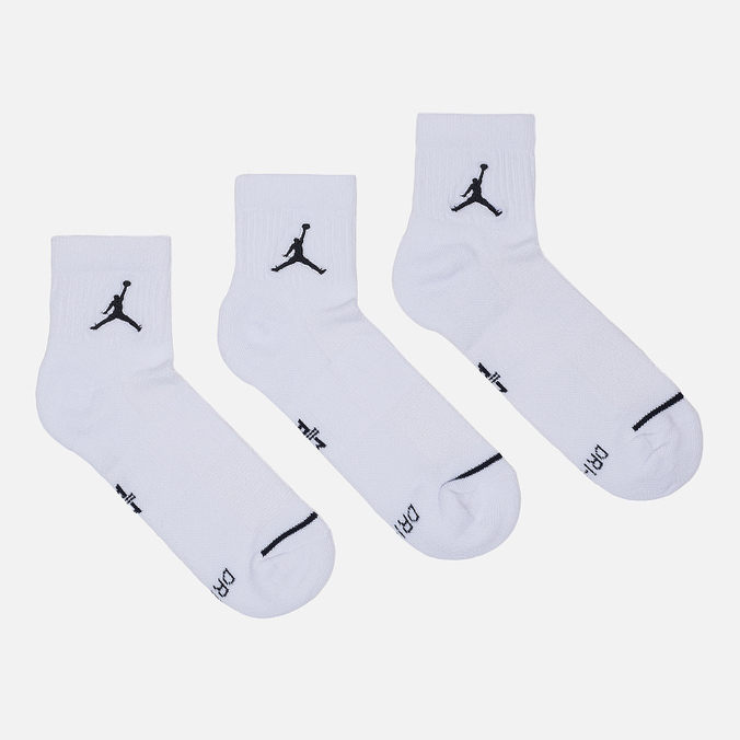 Комплект носков Jordan Jumpman Everyday Max Ankle 3-Pack, цвет белый