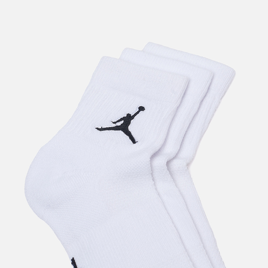 Комплект носков Jordan Jumpman Everyday Max Ankle 3-Pack White/White/White/Black