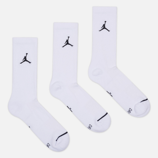 Комплект носков Jordan Jumpman Everyday Max Crew 3-Pack White/White/White/Black