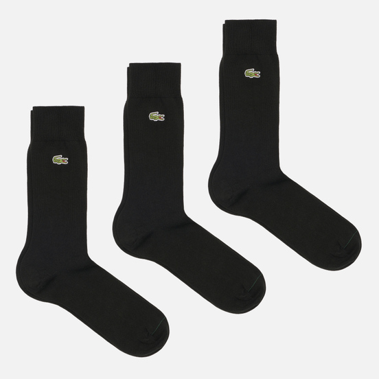 Комплект носков Lacoste 3-Pack Blend Embroidered Black/Green