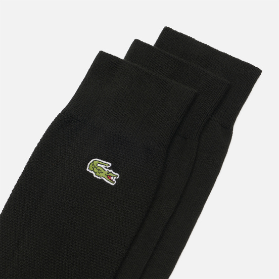 Комплект носков Lacoste 3-Pack Blend Embroidered Black/Green