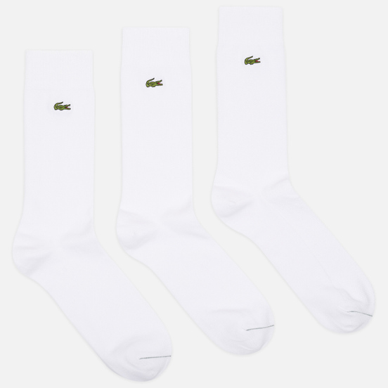 Комплект носков Lacoste 3-Pack Blend Embroidered White/Green