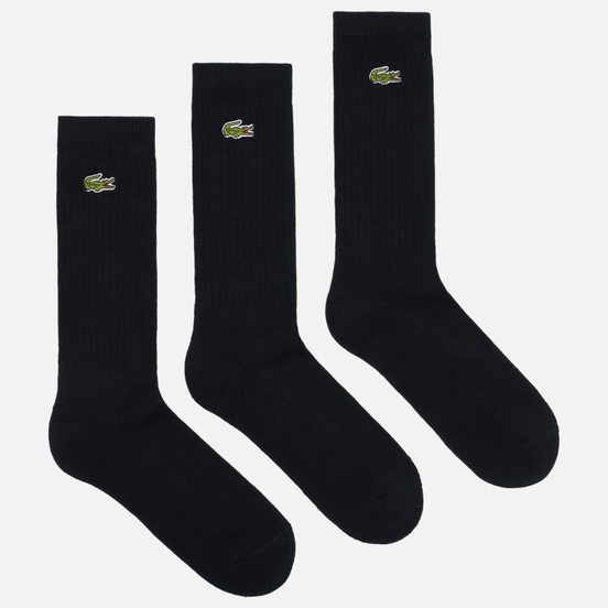 Комплект носков Lacoste 3-Pack Sport High Black/Black/Black