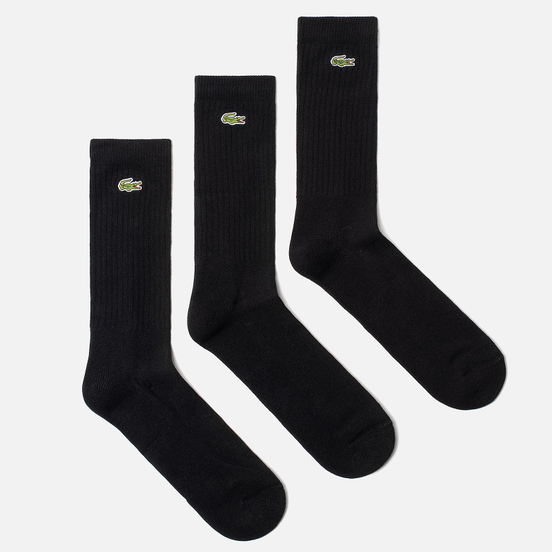 Комплект носков Lacoste 3-Pack Sport High Black/Black/Black