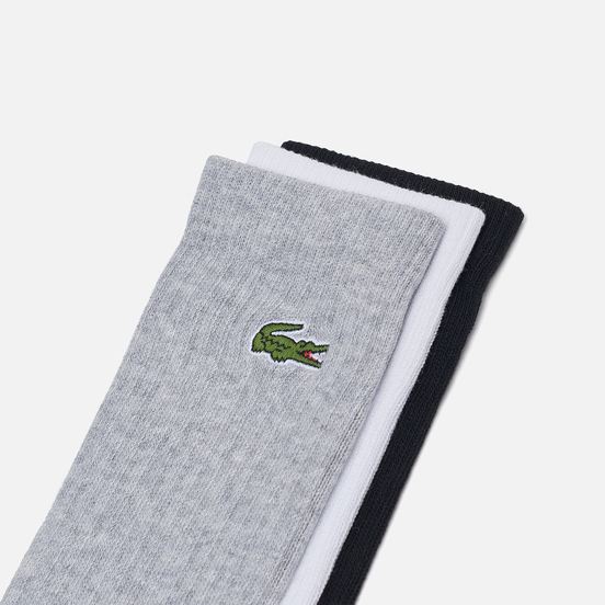 Комплект носков Lacoste 3-Pack Sport High Grey Chine/White/Black