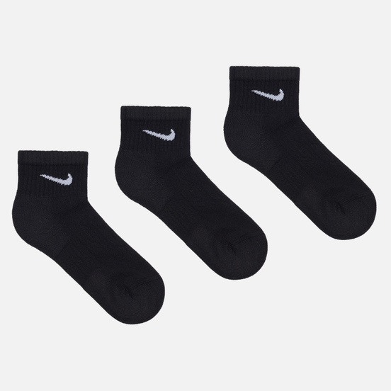 Комплект носков Nike 3-Pack Everyday Cushion Ankle Black/White