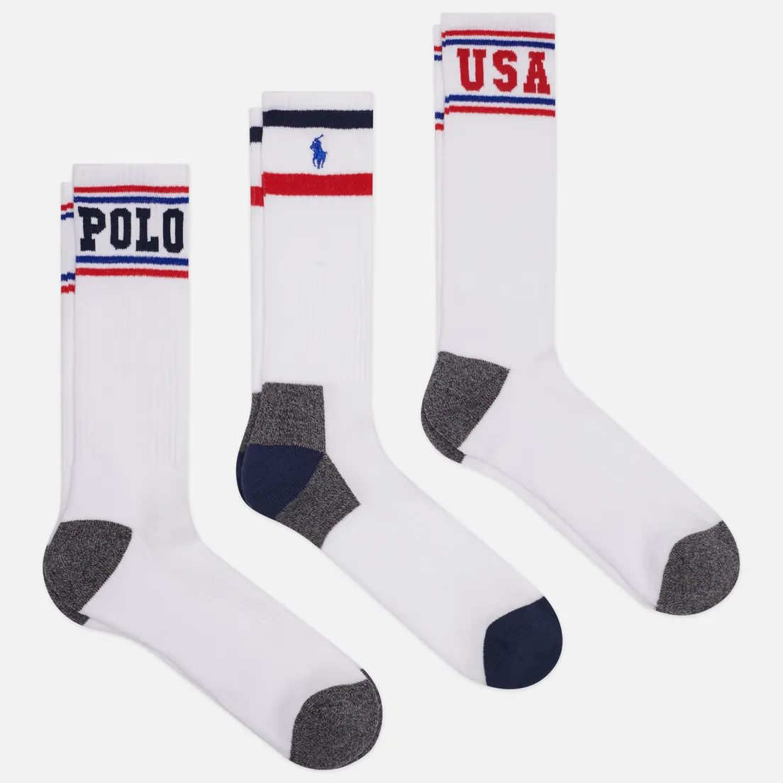 Polo Ralph Lauren Комплект носков Athletic Crew 3-Pack