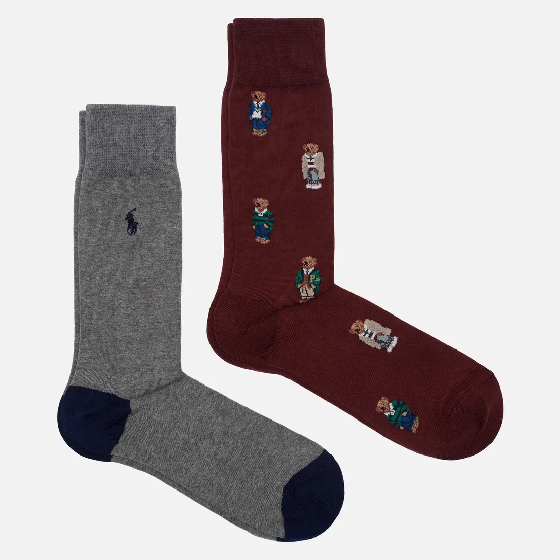 Polo Ralph Lauren Комплект носков Bear Quad And Polo Poly Crew 2-Pack
