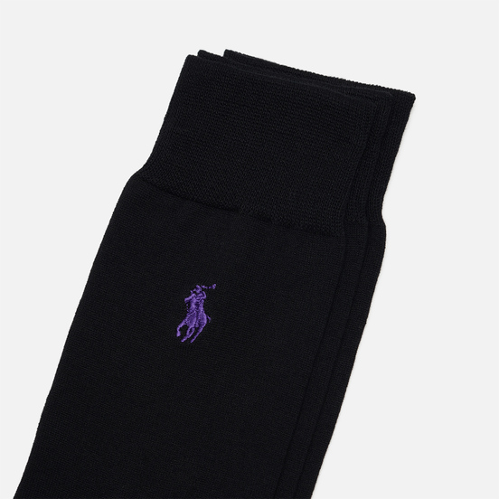 Комплект носков Polo Ralph Lauren Mercerized Cotton 3-Pack Black
