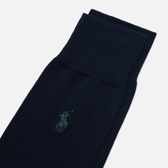Комплект носков Polo Ralph Lauren Mercerized Cotton Sized Flat Crew 2-Pack Admiral Blue
